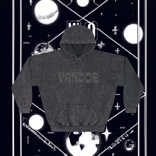 Mineral washed logo hoodie